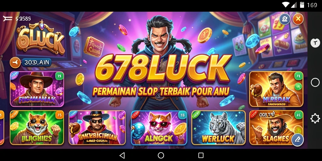 Tangkapan layar utama 678LUCK menunjukkan serunya gameplay Slot.