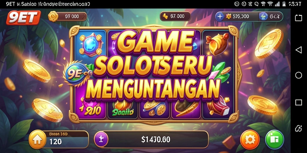 Gameplay Slot menarik di 9ET dengan desain yang berwarna-warni.