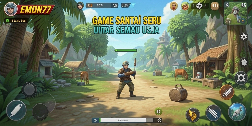 Screenshot gameplay EMON77 yang menunjukkan keseruan permainan.