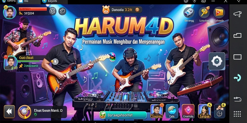 Screenshot permainan HARUM4D menampilkan antarmuka yang menarik dan gameplay seru.