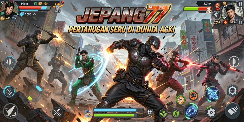 Tampilan gameplay JEPANG77 dengan aksi pertarungan yang mendebarkan.