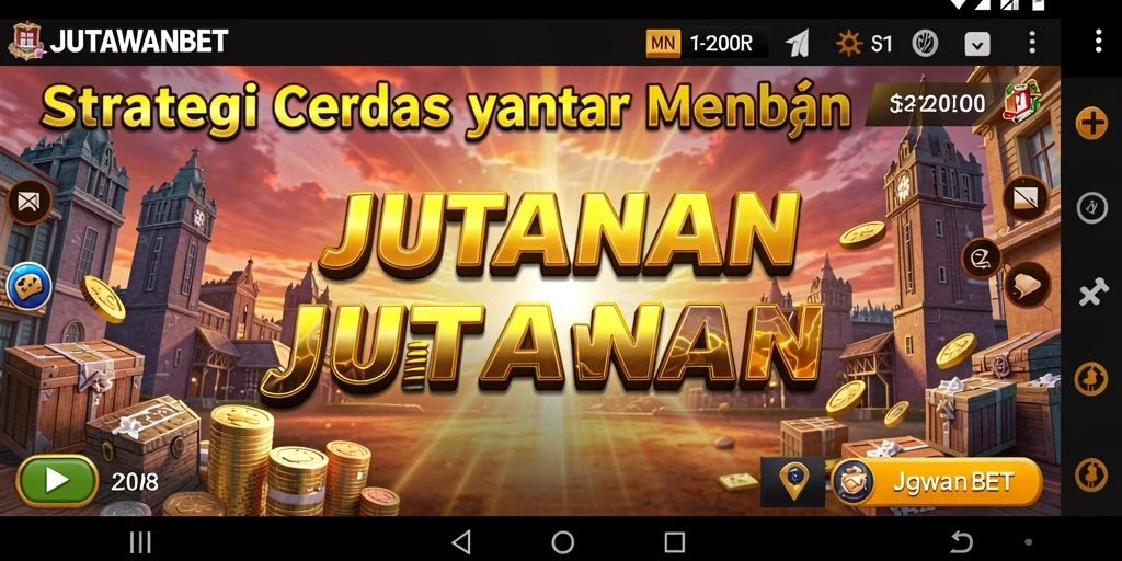 Tangkapan layar utama JUTAWANBET menampilkan aksi strategi menegangkan.
