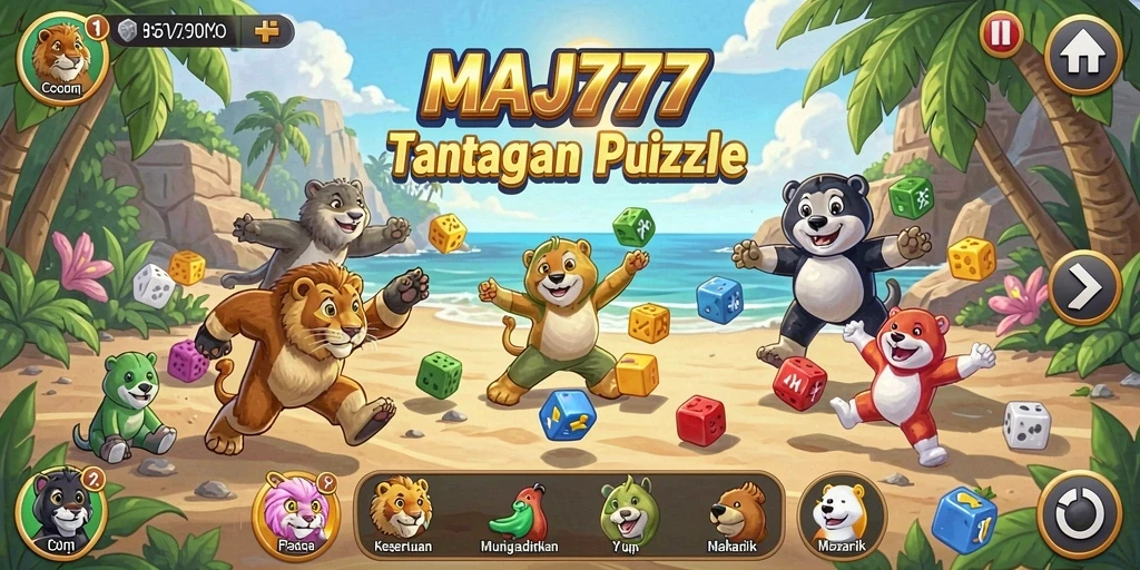 Tampilan seru gameplay Puzzle di MAJ777.