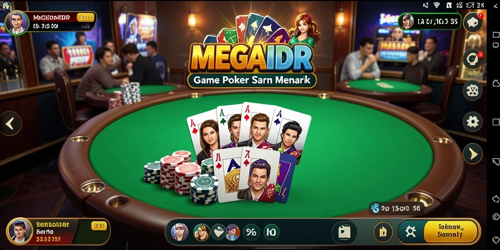 Tampilan gameplay poker yang seru dan mengasyikkan di MEGAIDR.