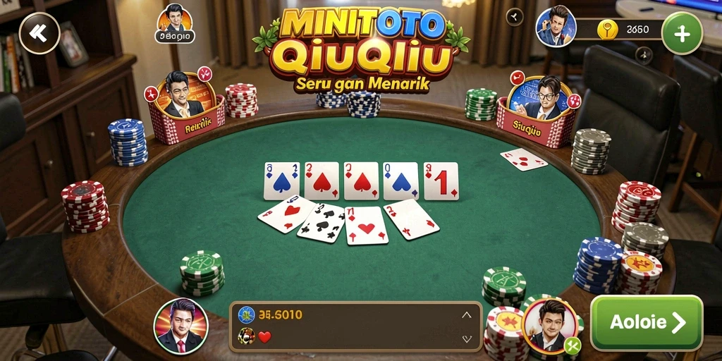 Tampilan gameplay seru dari MINITOTO dalam aksi QiuQiu.