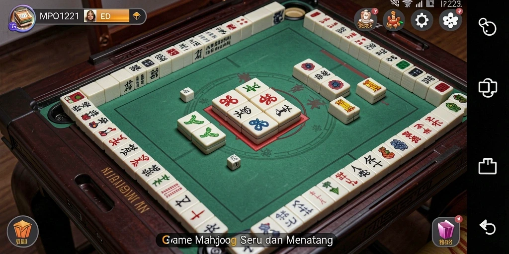 Tampilan gameplay seru dalam MPO1221, tantangan Mahjong menanti!
