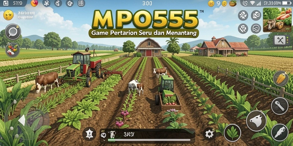 Tangkapan layar MPO555 menampilkan aktivitas bertani yang seru dan realistis.