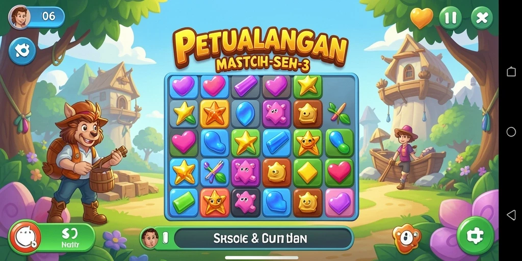 Gameplay seru dan penuh warna dari N06 dengan kombinasi batu permata.