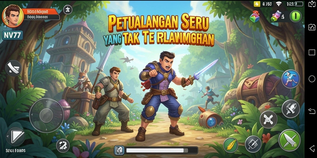 Screenshot NV77 menunjukkan gameplay petualangan yang mendebarkan.