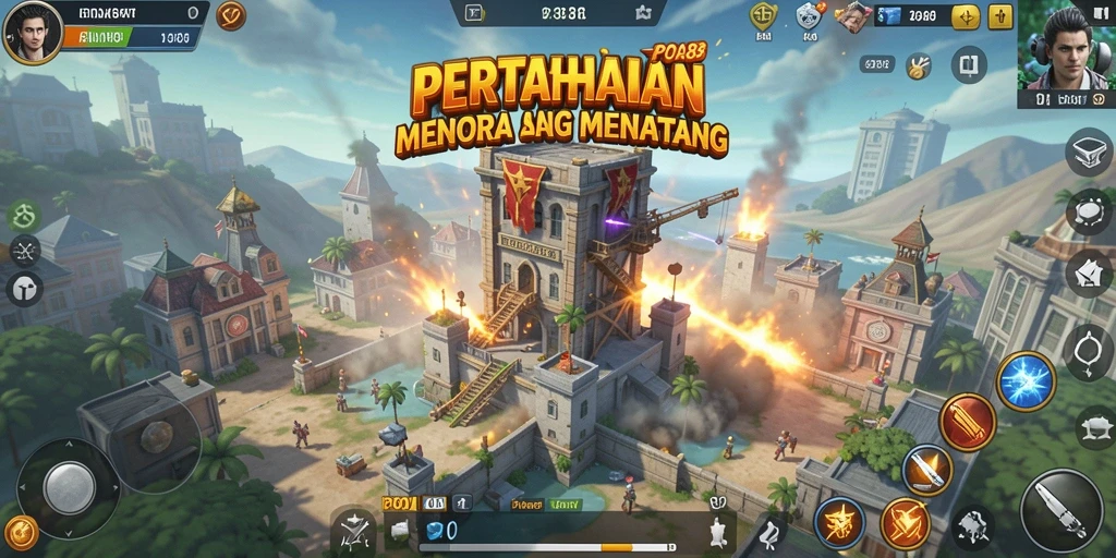 Screenshot gameplay Tower Defense POA88 yang menegangkan dan seru.