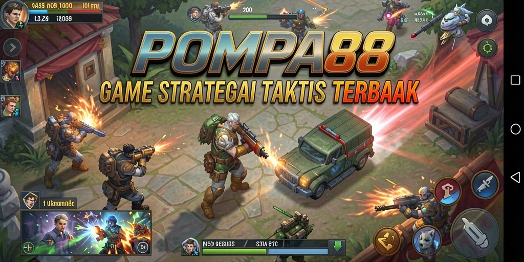 Screenshot gameplay POMPA88 menunjukkan aksi strategis mendebarkan.