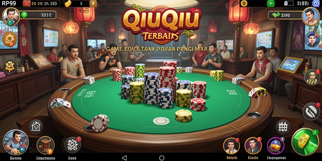Tampilan gameplay QiuQiu yang mengasyikkan dan penuh strategi.