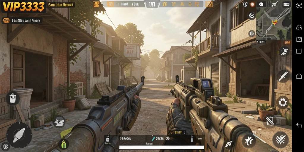 Tampilan gameplay VIP333 yang mendebarkan dan penuh aksi TPS.