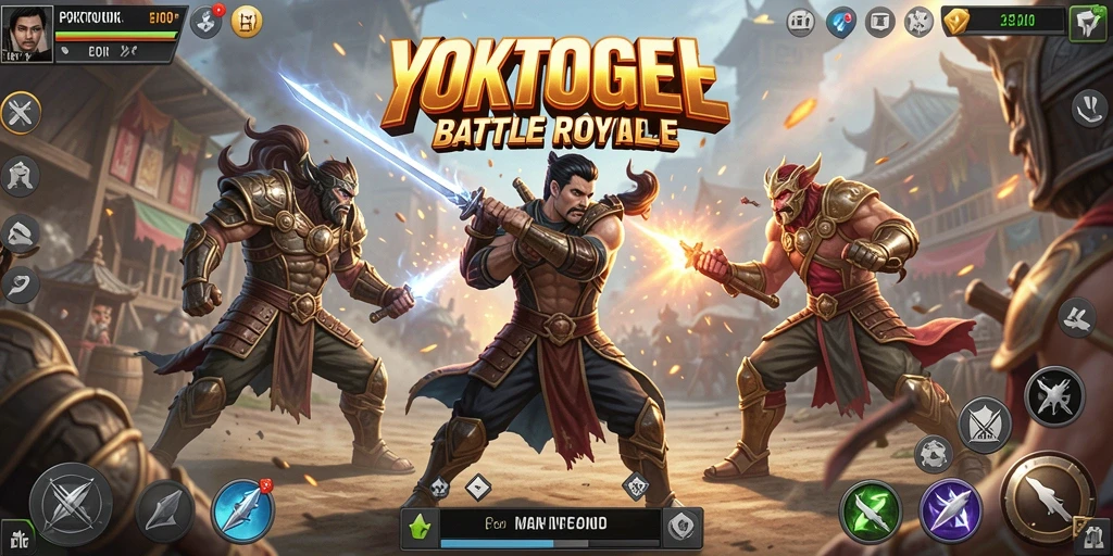 Tampilan seru gameplay YOKTOGEL dalam medan pertempuran Battle Royale.